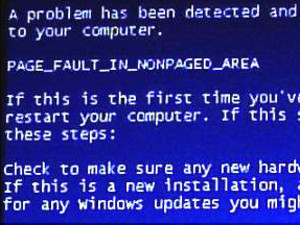 What does the PAGE_FAULT_IN_NONPAGED_AREA Blue Screen error mean?
