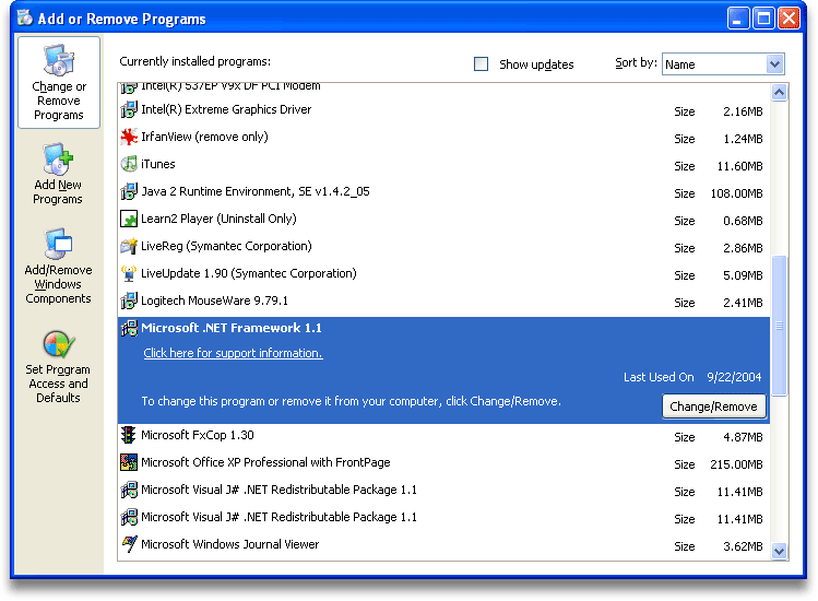 Removing Start Programs Vista