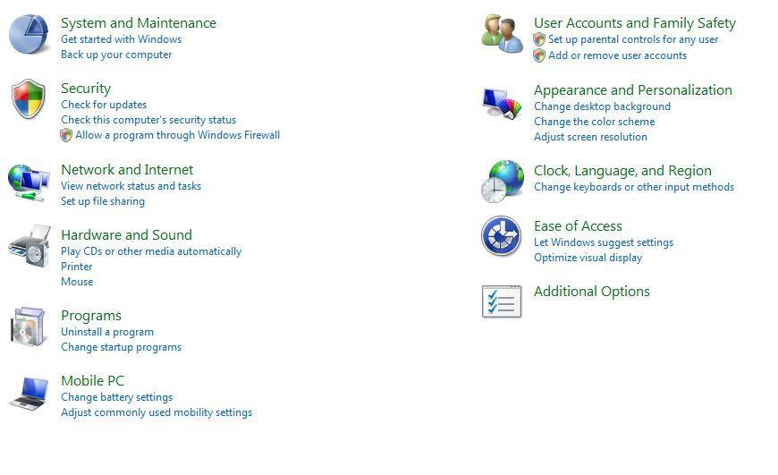 Windows Vistaでコントロールパネル。 All About the Windows Control Panel