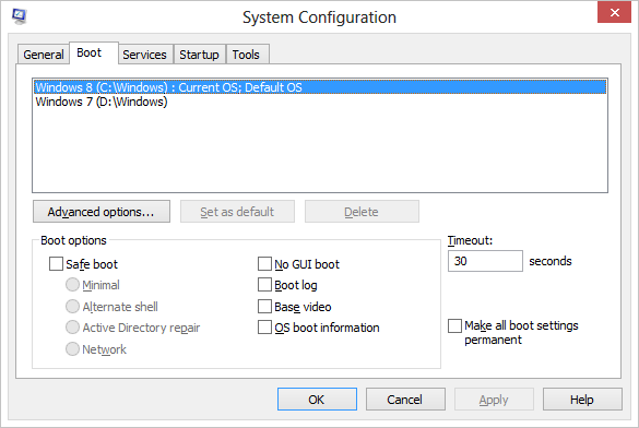 Windows 8 System Configuration