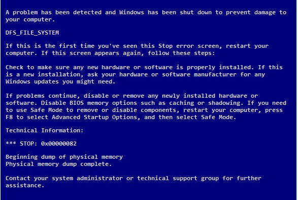 Blue Screen Of Death Fixing Software Counterfeiting