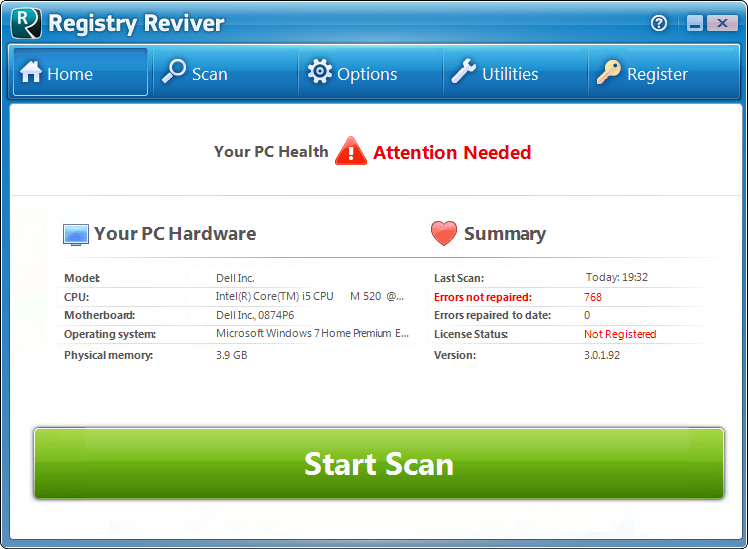 Registry Reviver offers full registry repair.