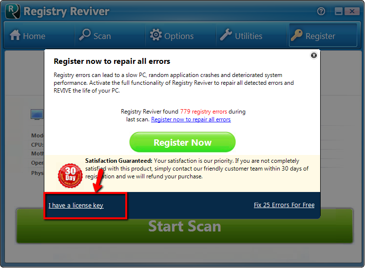 Ключ Лицензии Для Registry Reviver