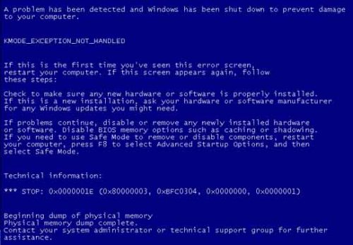 tankskib locker Kælder What does the KMODE_EXCEPTION_NOT_HANDLED BSOD error mean?