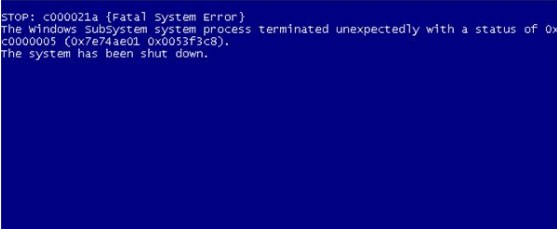 STATUS_SYSTEM_PROCESS_TERMINATED