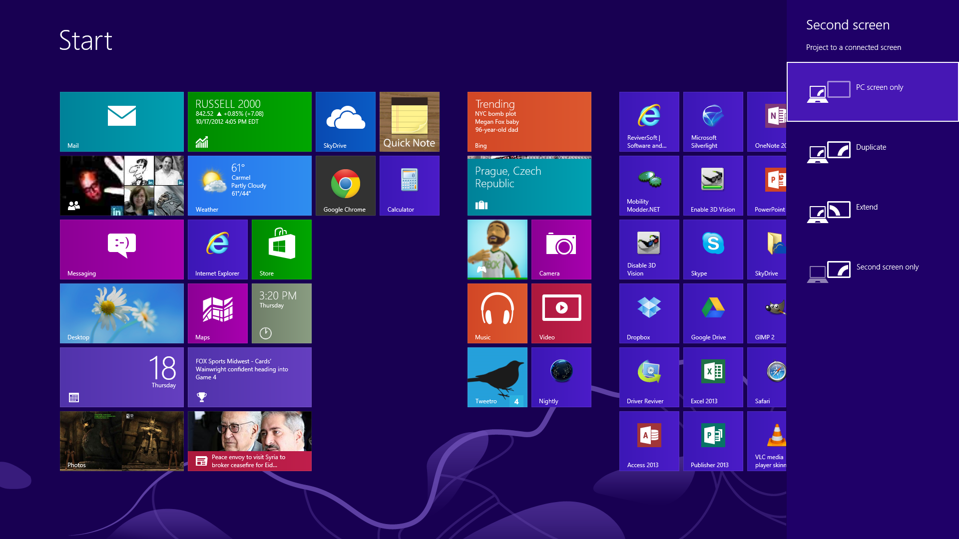 Connect to a Projector in Windows 8