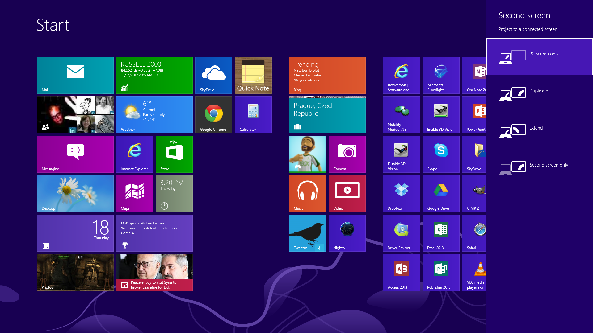 conectar proyector de red windows 8