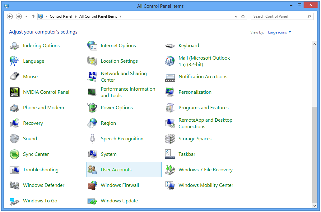 Managing User Account Control In Windows 8