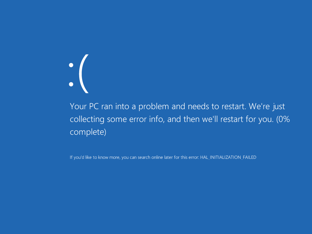 What Does The Hal Initialization Failed Bsod Error Mean - initialization error 4 roblox nederlands