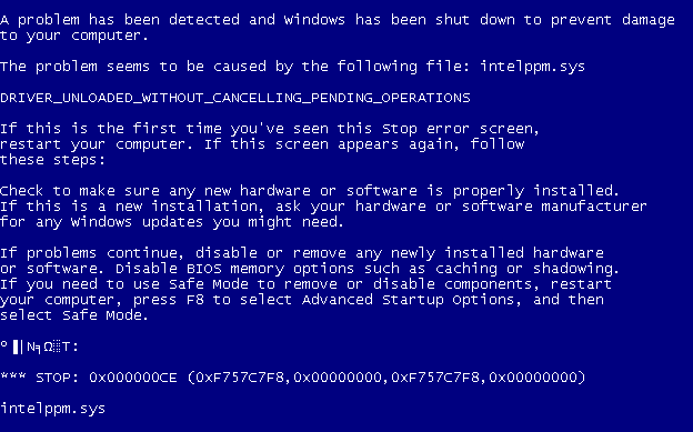 What does DRIVER_UNLOADED_WITHOUT_CANCELLING_PENDING_OPERATIONS mean in Windows 8.1?