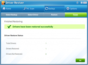 Drivers Restored Successfully