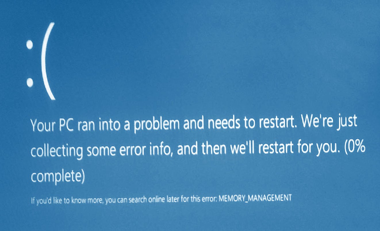 écran bleu de la mort memory_management windows 7