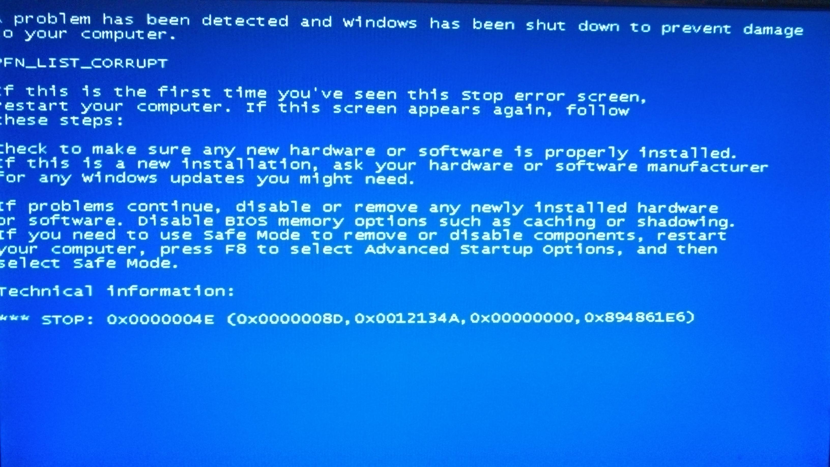 What Does The Pfn List Corrupt Blue Screen Error Mean