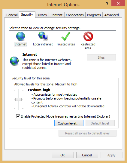 Internet Explorer is blocking me from installing applications. How do I fix it?