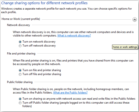 Networking between Windows XP and Windows 7