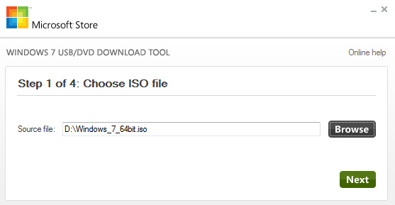 Create USB - Step 1