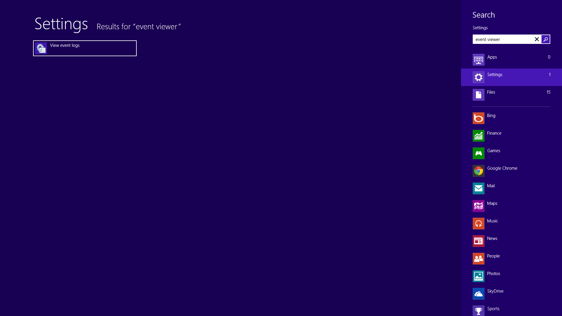 Event Viewer Windows 8