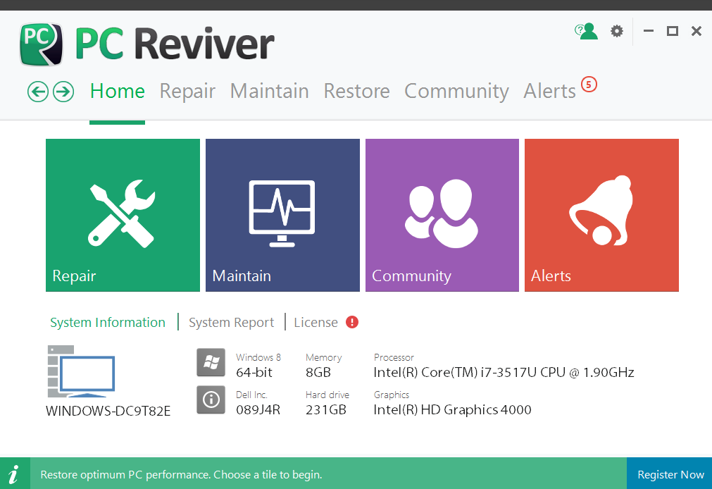 PC Reviver Home