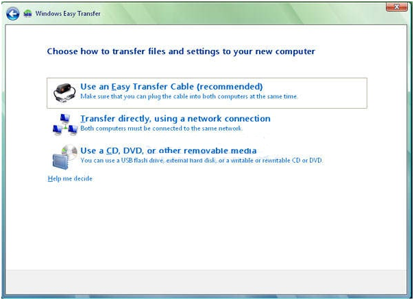 Windows Easy Transfer