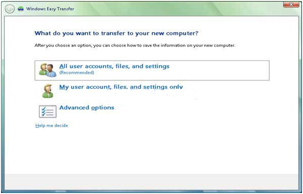 Windows Easy Transfer