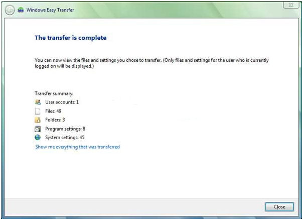 Windows Easy Transfer