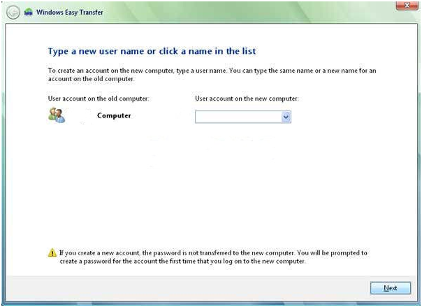 Windows Easy Transfer