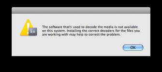 Windows is telling me the software used to decode media is not available. Help!