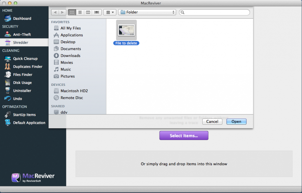 MacReviver Shredder 2
