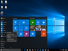 windows 10 desktop start