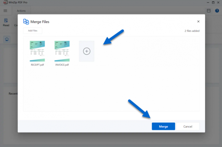 How to combine pdf files with winzip pdf pro