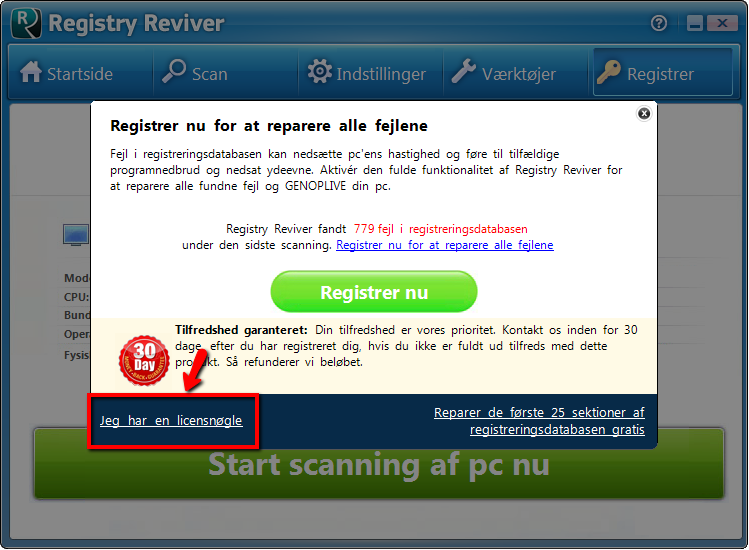 point out Register button