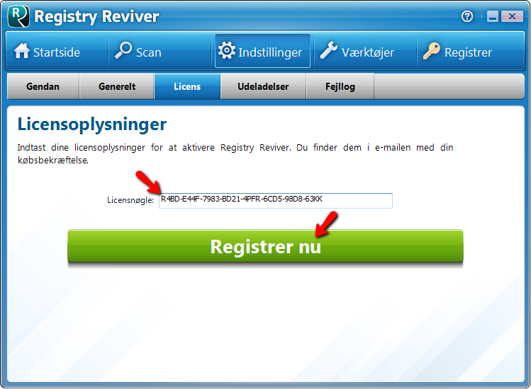 point out Register button
