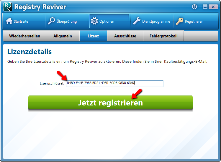 point out Register button