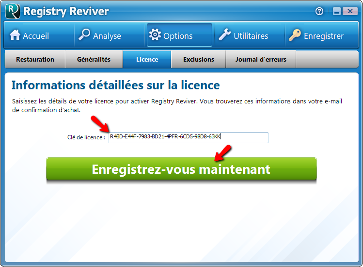 point out Register button