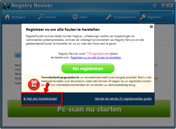 point out Register button