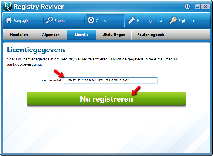 point out Register button